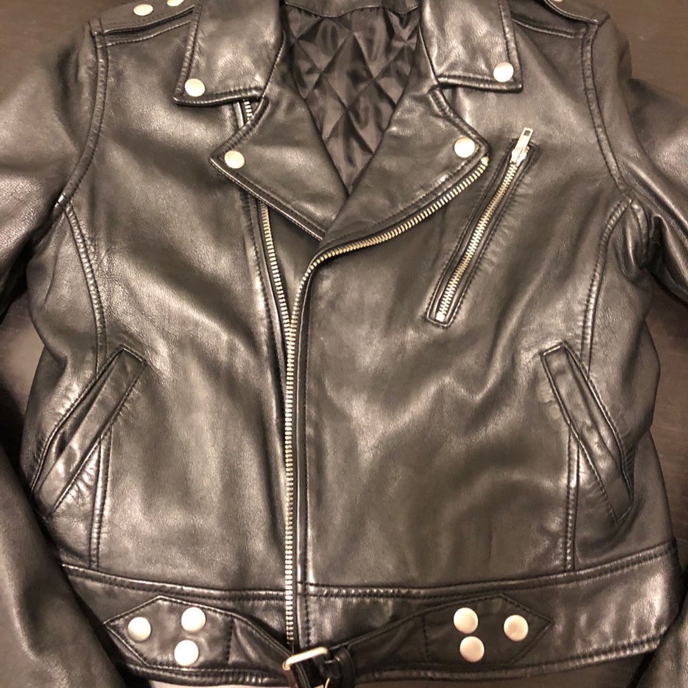 BLK DNM Moto Leather Jacket S (Kim Kardashian)